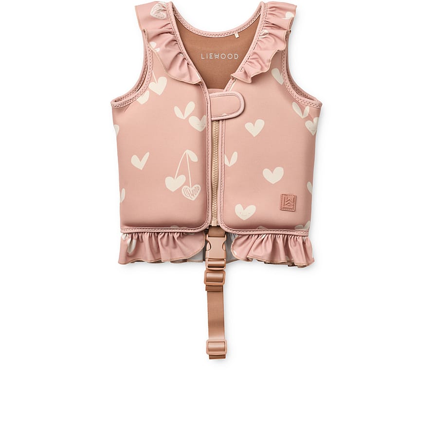 LIEWOOD Dove  Swim Vest w Frill Sweethearts / Pale tuscany 19-30 kg