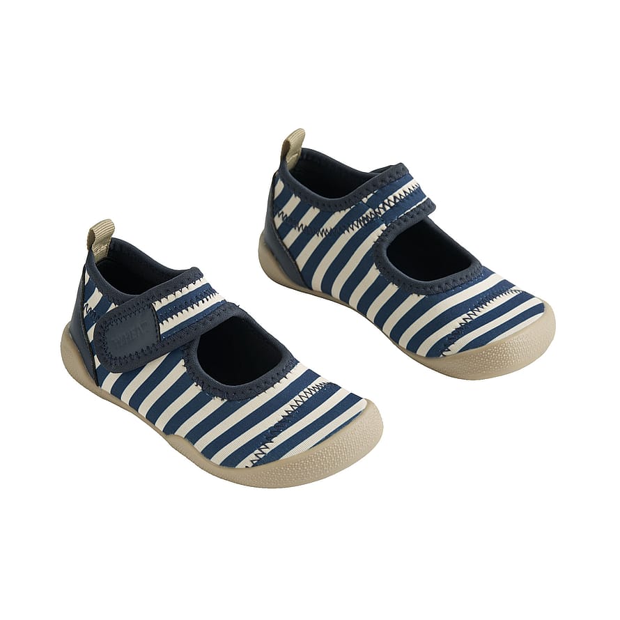 WHEAT Beach Shoe Wavey Indigo Stripe 24