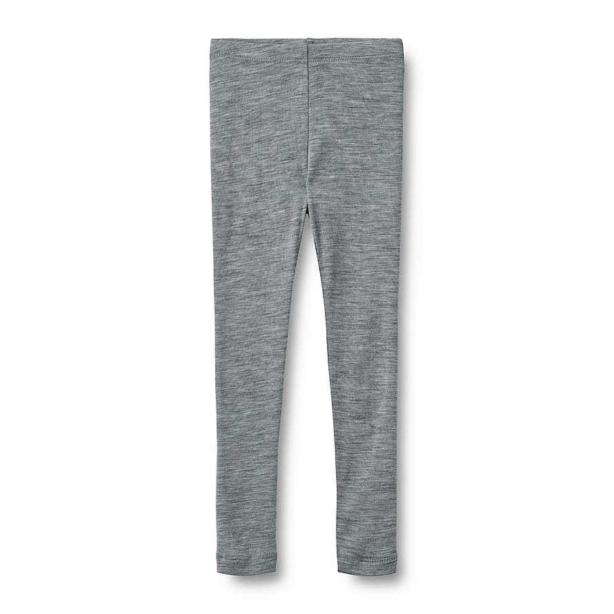 WHEAT Wool Leggings Agi Melange Grey Str 98/3 år