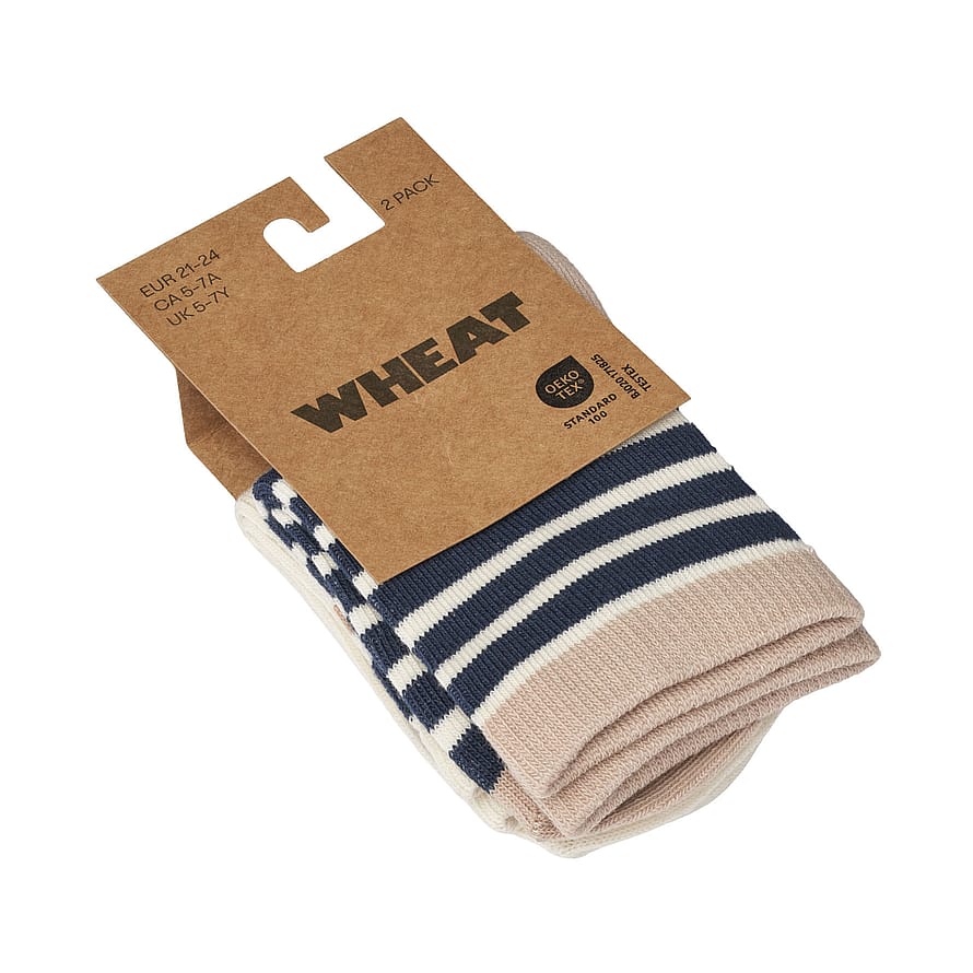 WHEAT Jamie Strømper 2-pak Blue Str 29-32