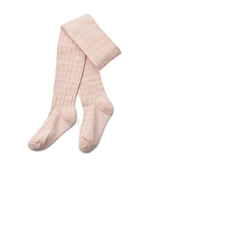 WHEAT Izzy Pointelle Tights 2-pak Powder Str 62-68