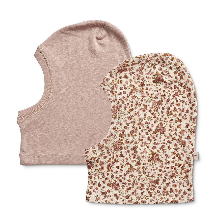 WHEAT Wool Balaclava Kim 2-pak Rose Flowers Str 3-5 år/ 52-53 cm