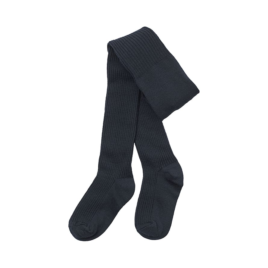 WHEAT Wool Rib Tights Robin Navy Str 98-104