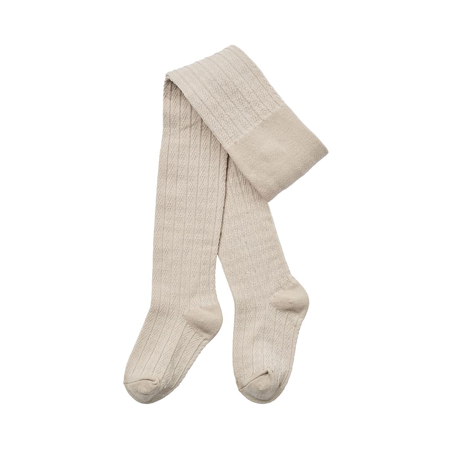 WHEAT Wool Lace Tights Karla Offwhite Str 122-128