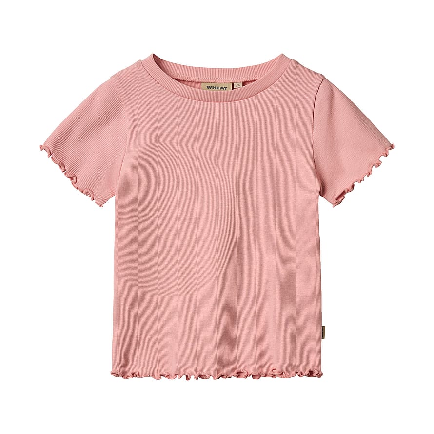 WHEAT Rib T-Shirt Short Sleeve Alicia Rose Str 128/8 år