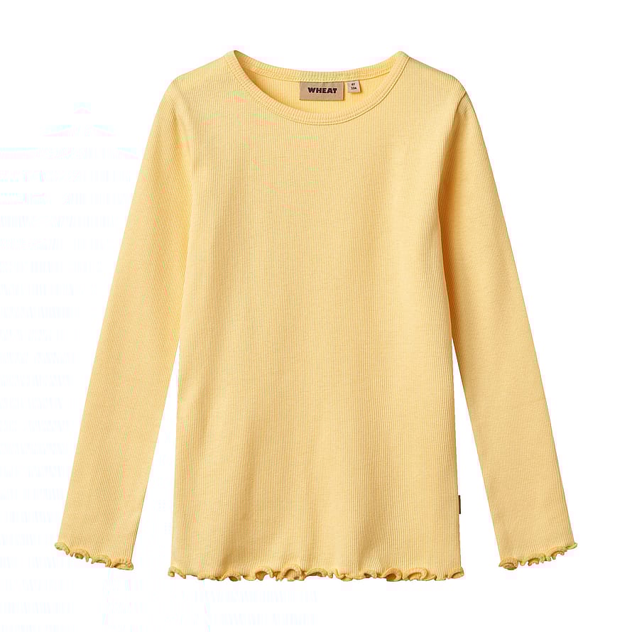WHEAT T-Shirt Long Sleeve Ida Golden Yellow Str 110/5 år