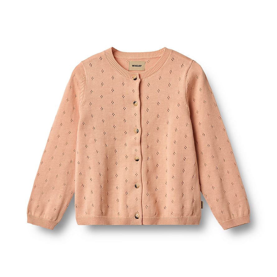 WHEAT Knit Cardigan Maia Pink Sand Str 152/12 år