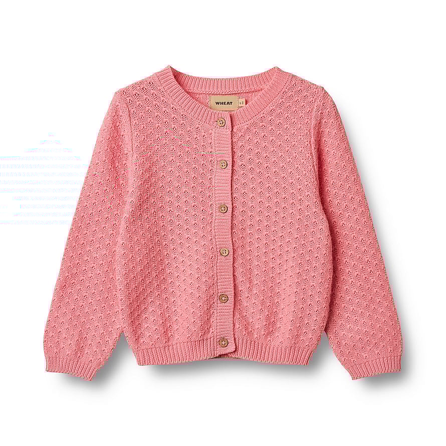 WHEAT Knit Cardigan Magnella Flamingo Pink Str 98/ 3 år
