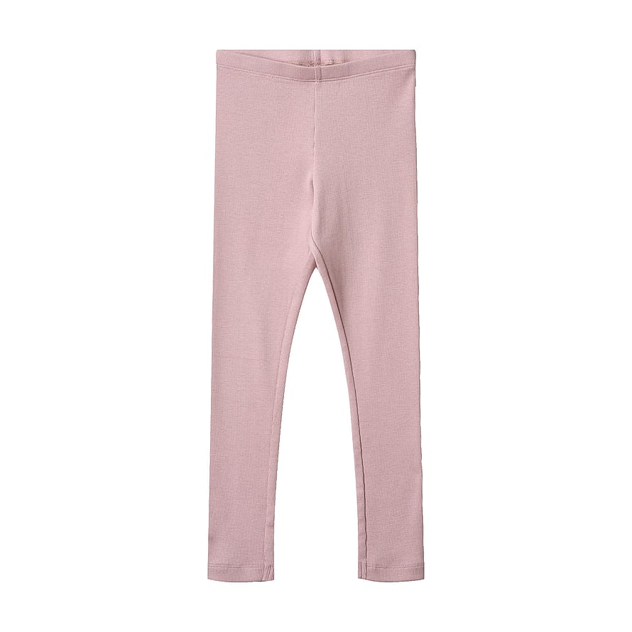 WHEAT Rib Leggings Maddy Lavender Mist Str 140/10 år