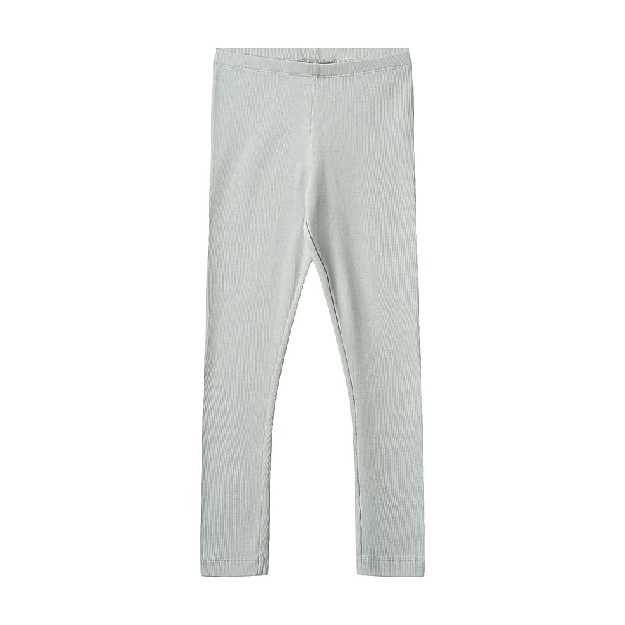 WHEAT Rib Leggings Maddy Soft Blue Str 122/7 år