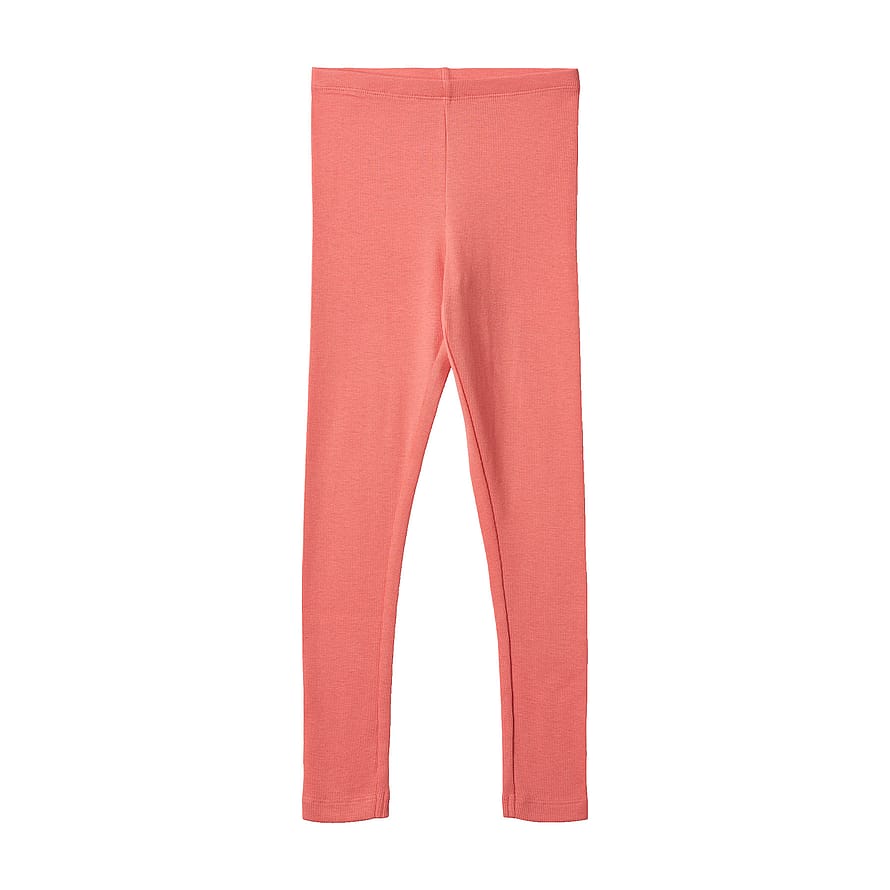 WHEAT Rib Leggings Maddy Light Coral Str 110/5 år
