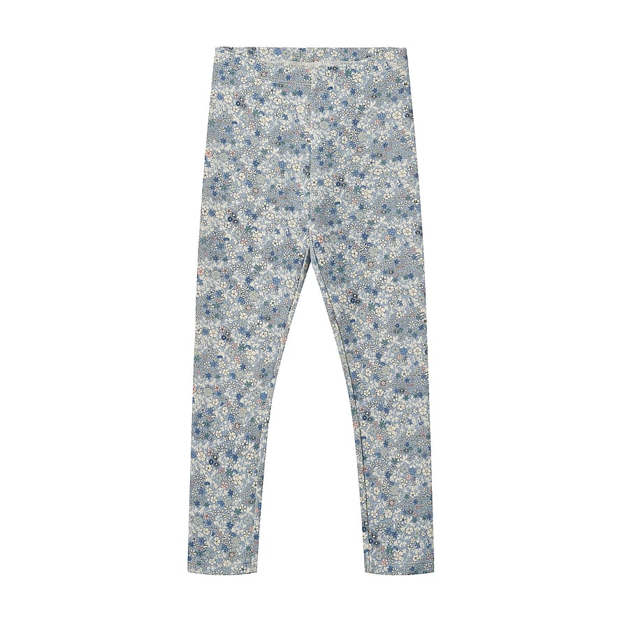 WHEAT Jersey Legggings Jules Blue Summer Flowers Str 110/5 år