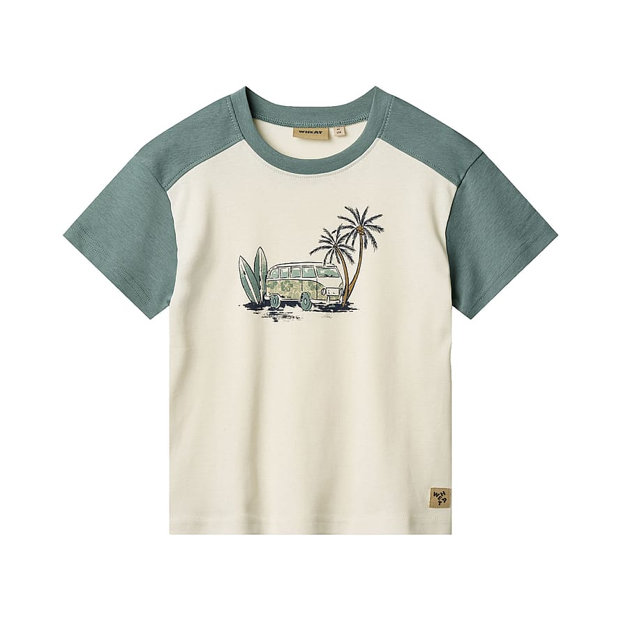 WHEAT T-Shirt Short Sleeve Hector Ivory Str 116/6 år