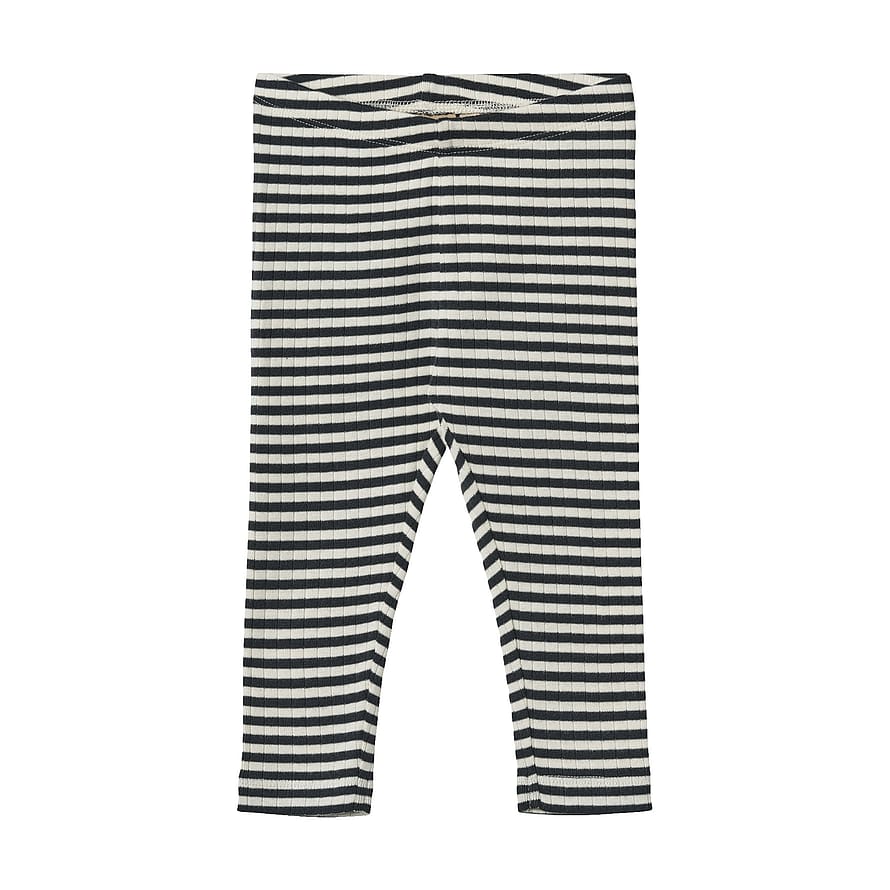WHEAT Jersey Leggings Jules Baby Navy Rib Stripe Str 74/9m