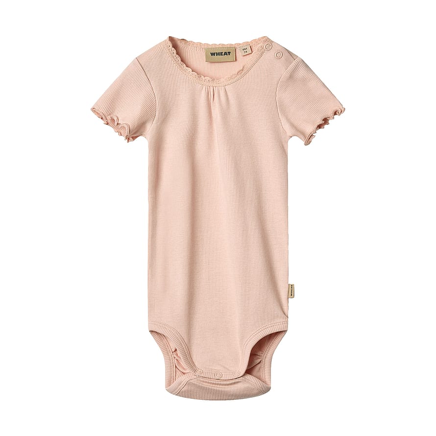 WHEAT Rib Body Short Sleeve Edna Powder Str 68/6 m