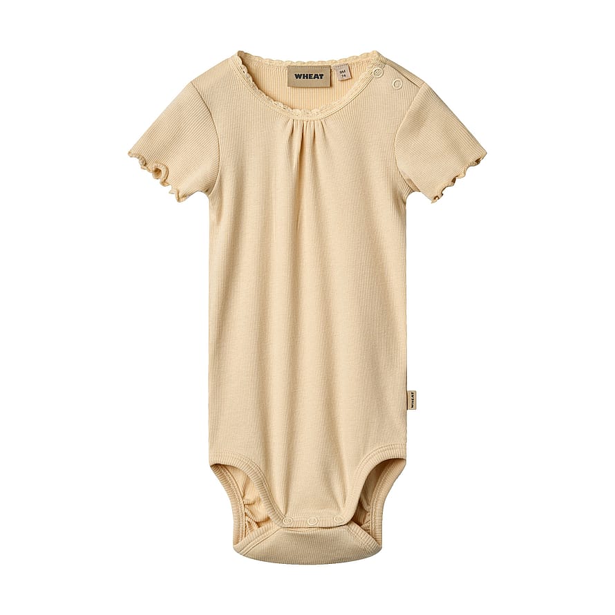 WHEAT Rib Body Short Sleeve Edna Macadamia Str 80/12 m