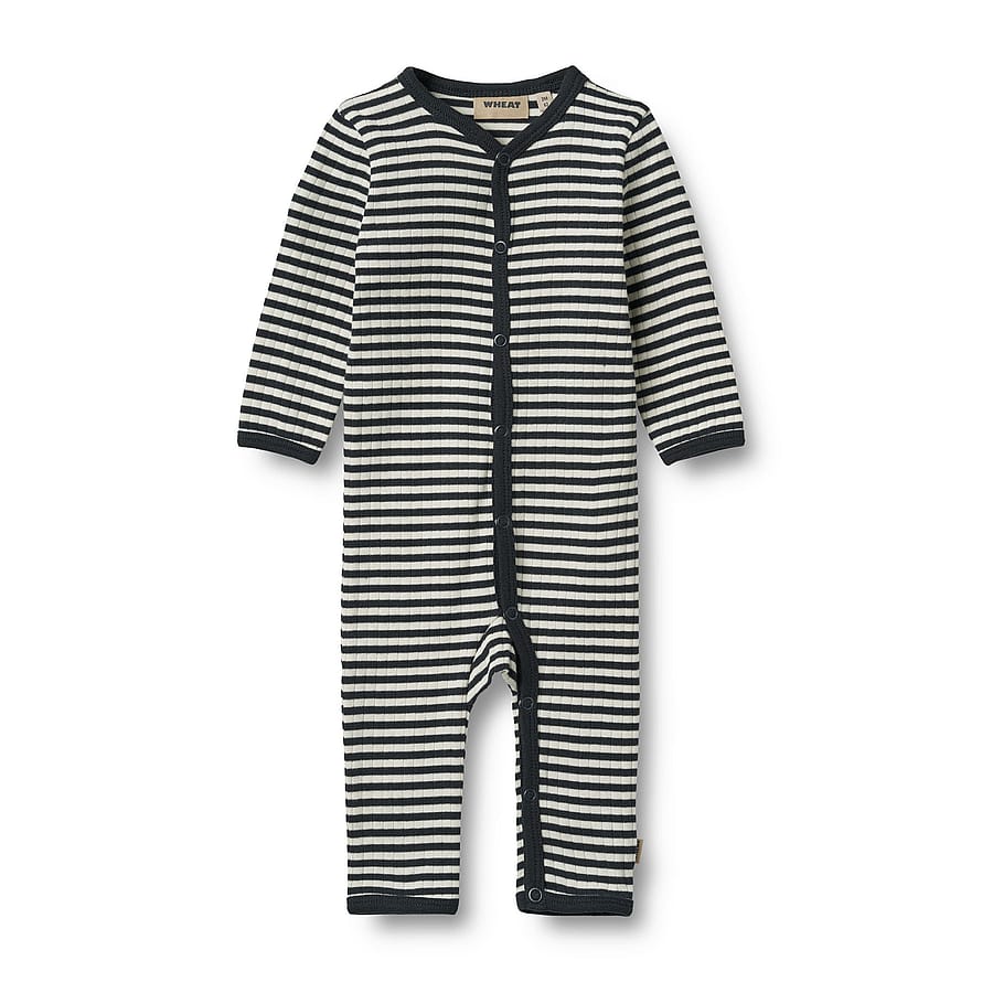 WHEAT Jumpsuit Long Sleeve Dusty Navy Sea Stripe Str 86/18 m