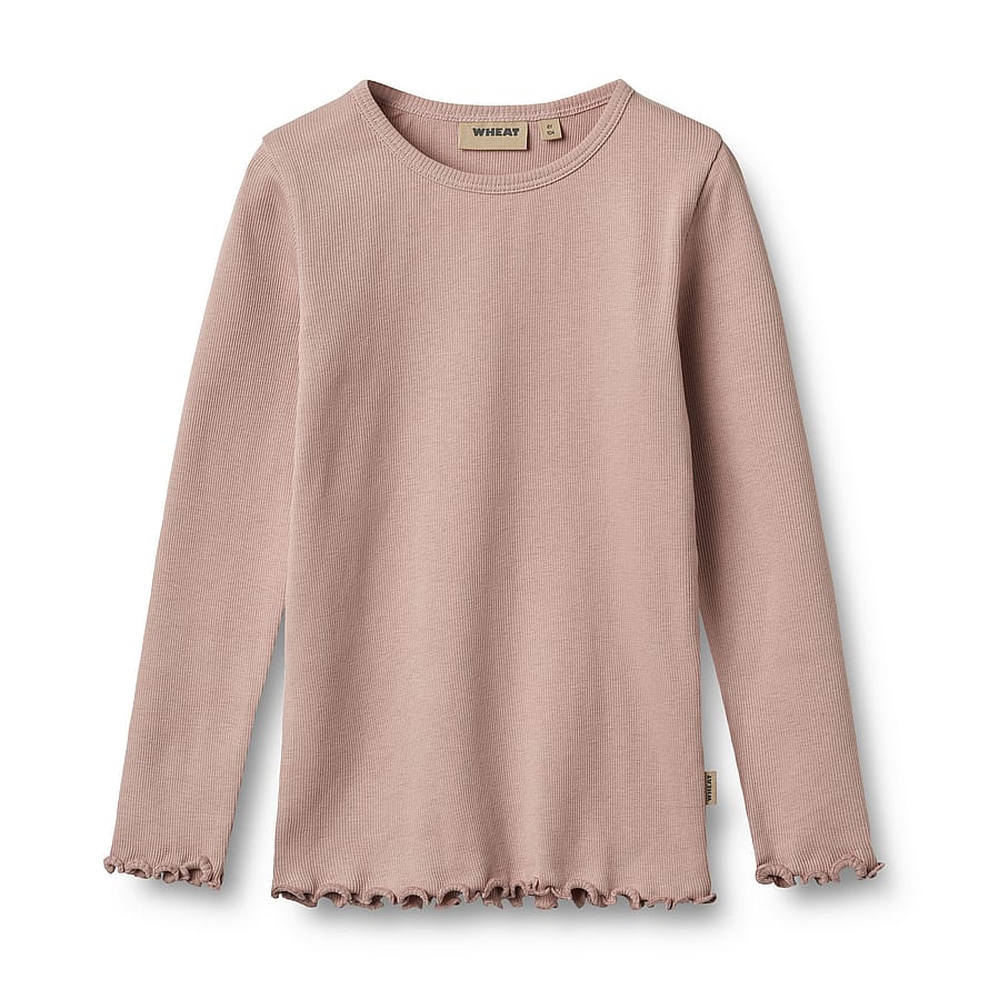 WHEAT T-Shirt Long Sleeve Ida Rose Powder Str 128/8 år
