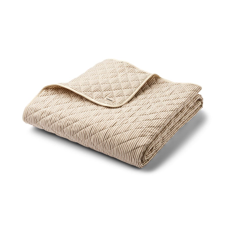 WHEAT Quilt Blanket Cappucino Stripe