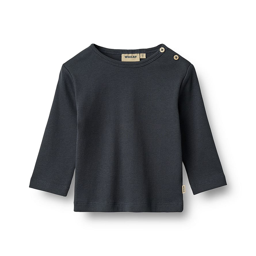 WHEAT T-Shirt Long Sleeve Milo Navy Str 68/6 m
