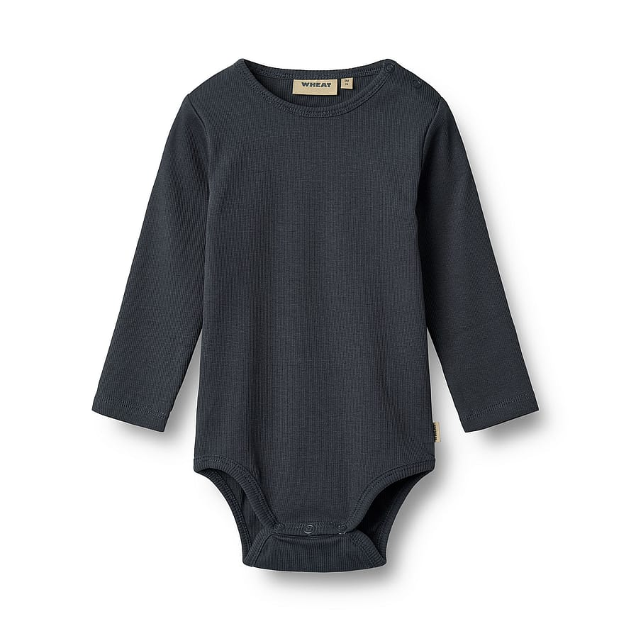WHEAT Rib Body Long Sleeve Spencer Navy Str 80/12 m