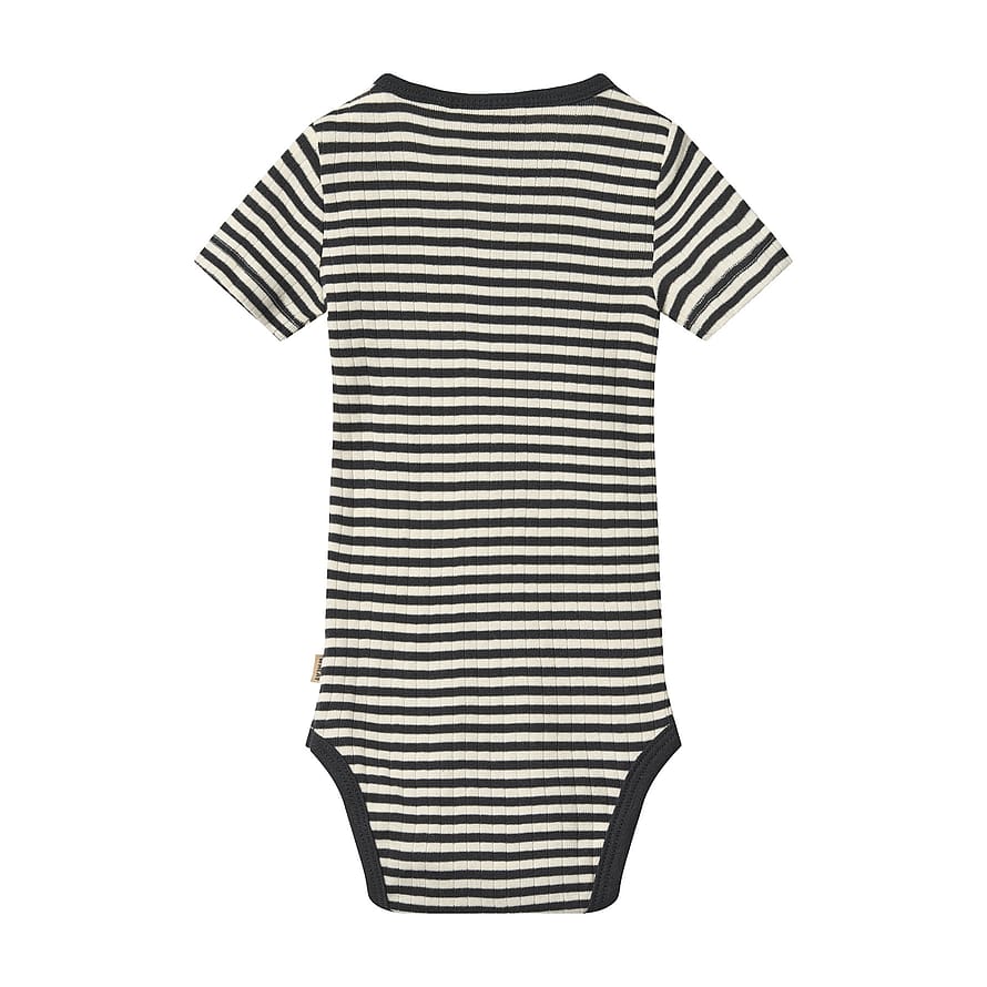 WHEAT Rib Body Short Sleeve Timo 2-pak Navy Rib Stripe Str 86/18 m
