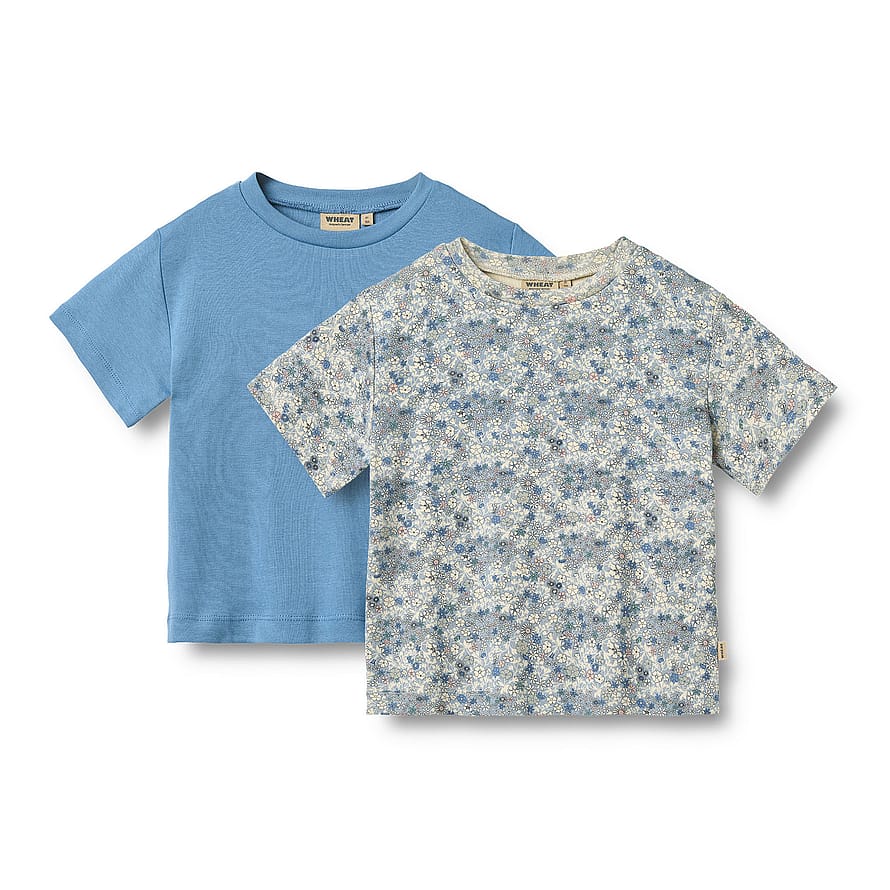 WHEAT T-Shirt Short Sleeve Summer Flowers Str 128/8 år