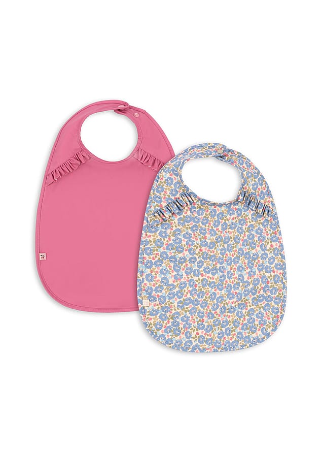 Konges Sløjd 2 Pack Dinner Bib Fleur Rosier/Chateau Rose