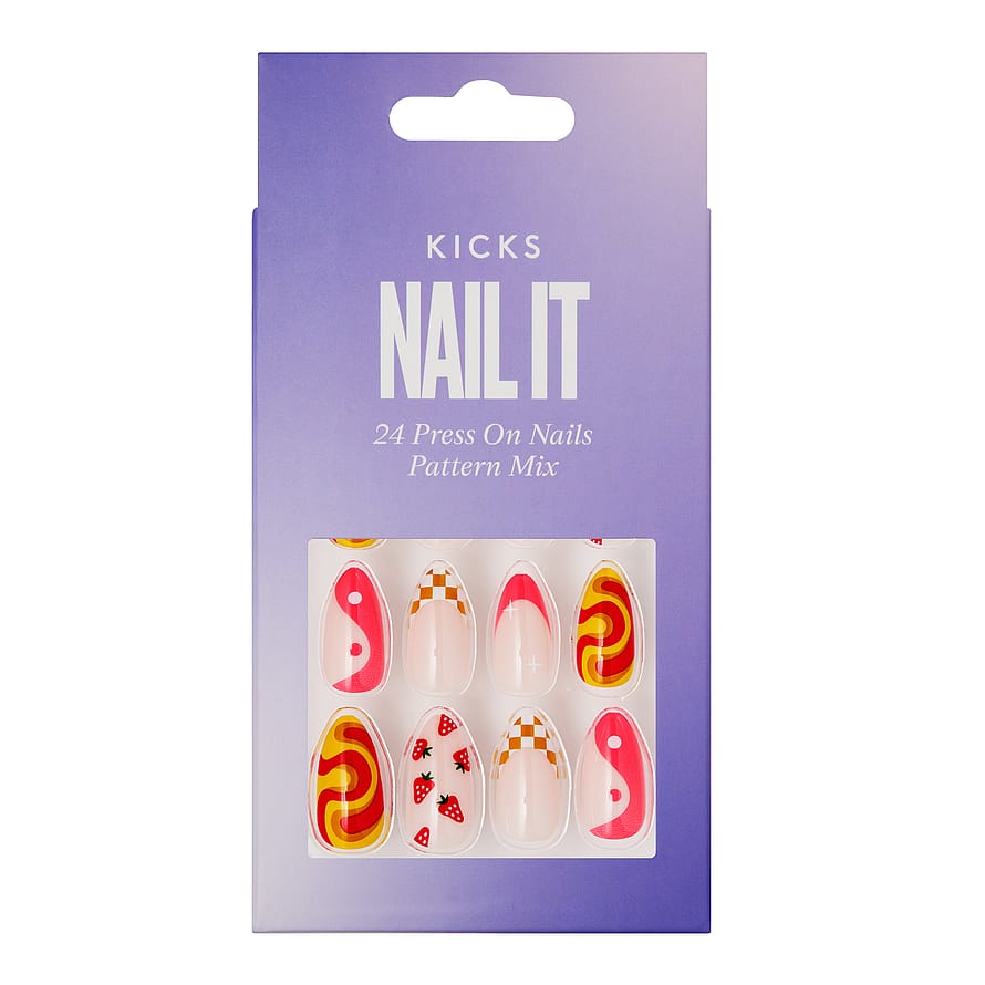 KICKS Beauty Press On Nails Pattern Mix