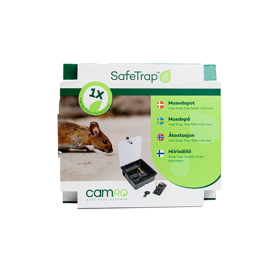 SafeTrap Musedepot med Snap-trap Fælde mod Mus