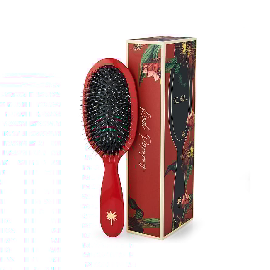 Fan Palm Hårbørste Red Poppy Medium