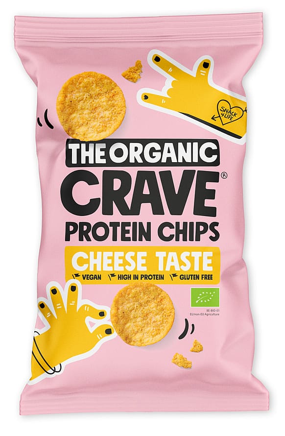 The Organic Crave Økologiske Protein Chip Ostesmag 75 g