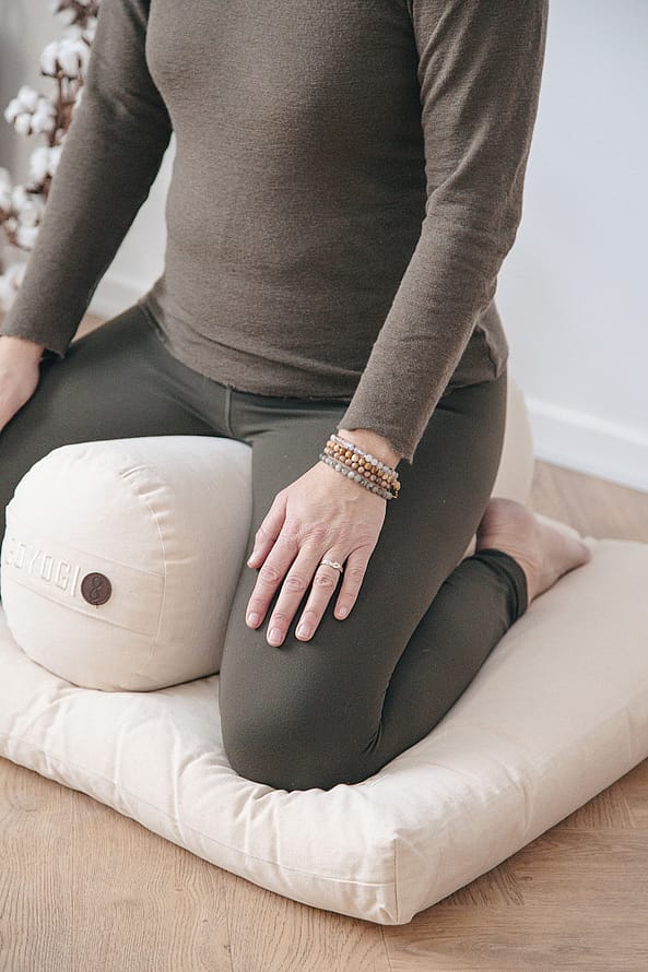GOYOGI Calm Organic Cotton Yoga Bolster Natural