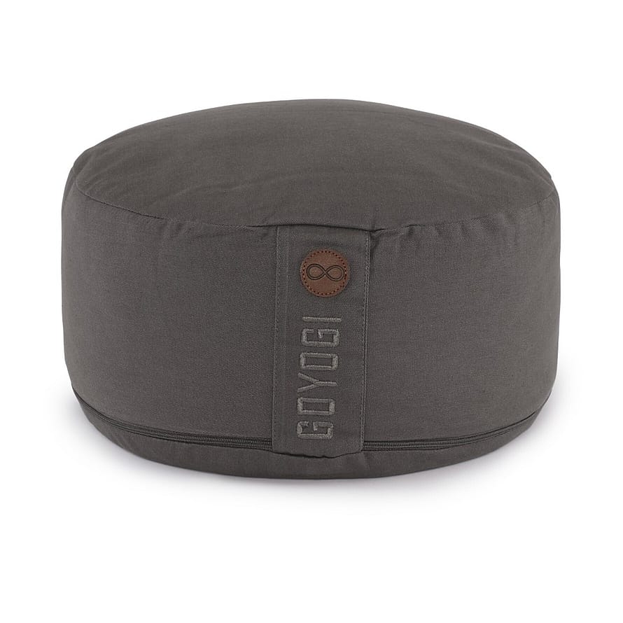 GOYOGI Calm Organic Cotton Round Meditation Cushion Dark Grey