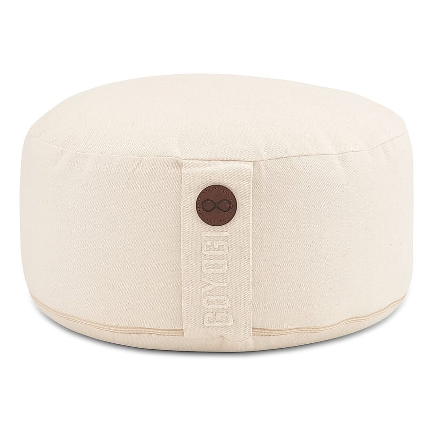 GOYOGI Calm Organic Cotton Round Meditation Cushion Natural