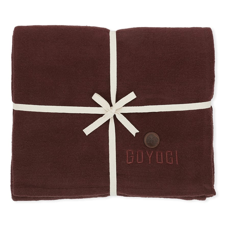 GOYOGI Calm Organic Cotton Yoga Blanket Dark Brown