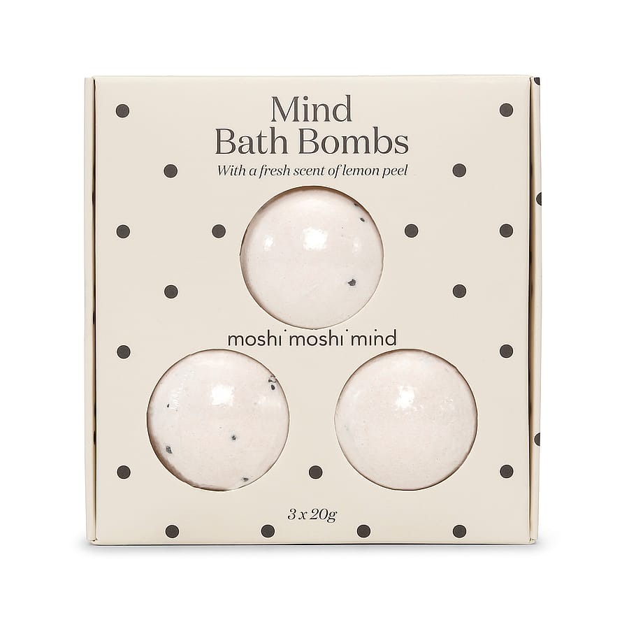 moshi moshi mind Bath Bombs Ecru/Black Dots