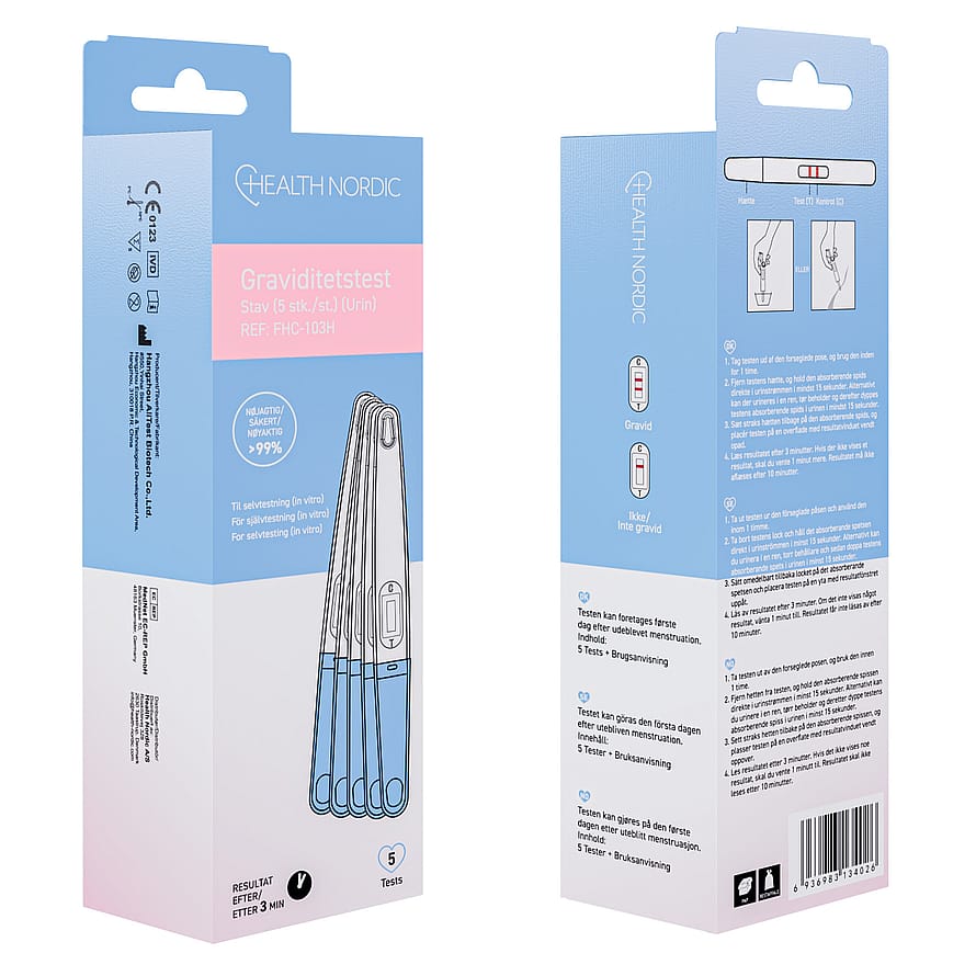 Health Nordic Graviditetstest (Stav) 5 stk.