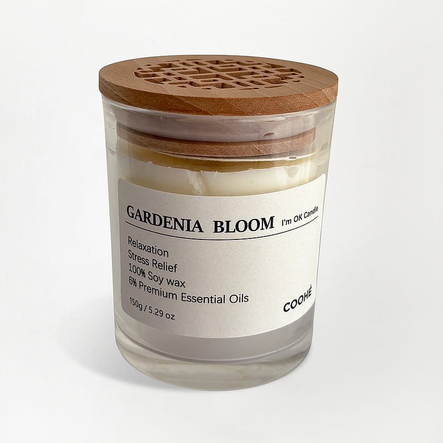 COOHÉ I'M OK Soy Wax Aroma Candle Gardenia bloom