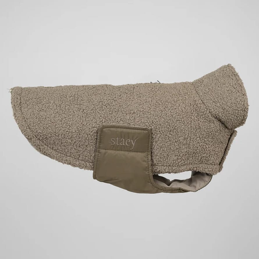 Staey Teddy Dog Coat Taupe S