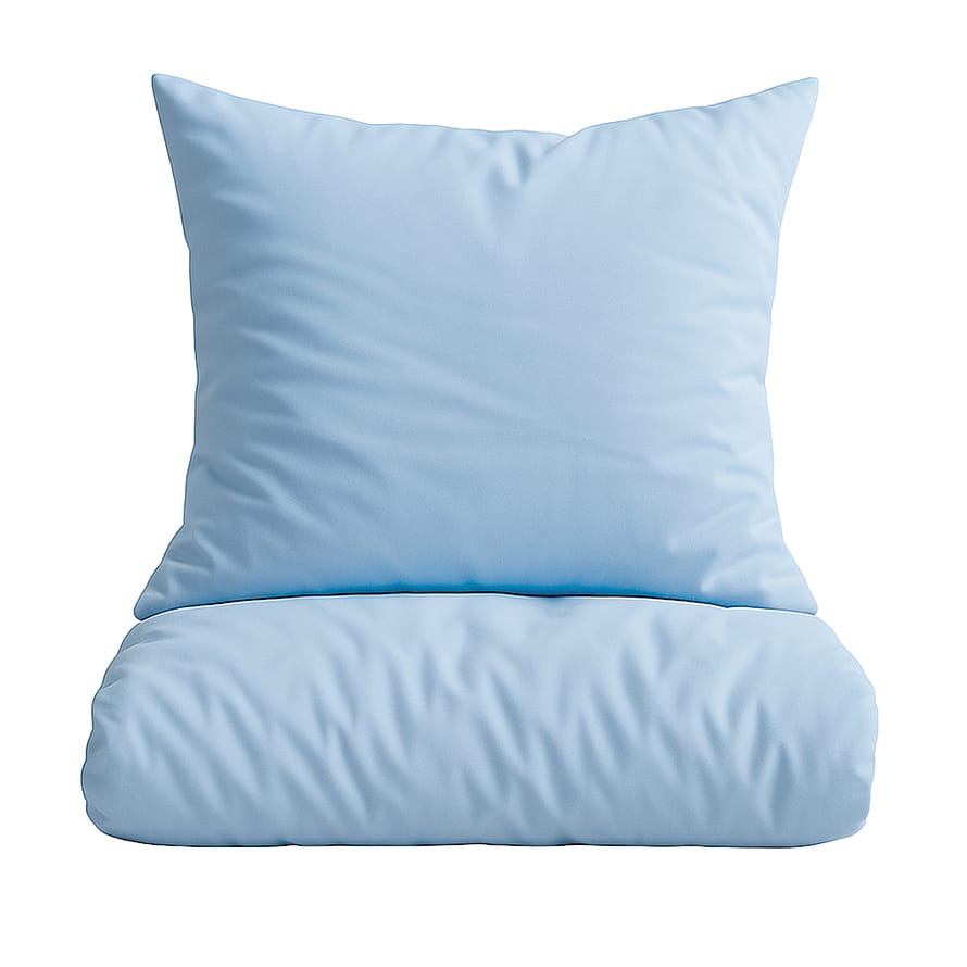 OMHU Percale Sengetøj Lyseblå 140 x 200 cm