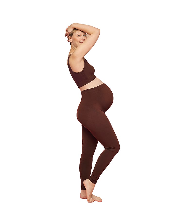 momkind Belly Support Leggings Chocolate M