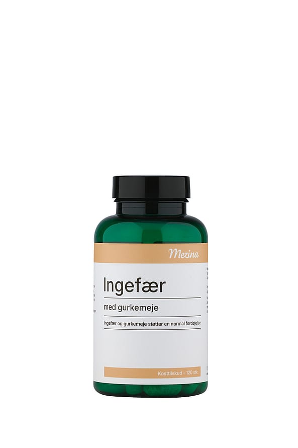 Mezina Ingefær med Gurkemeje 120 stk