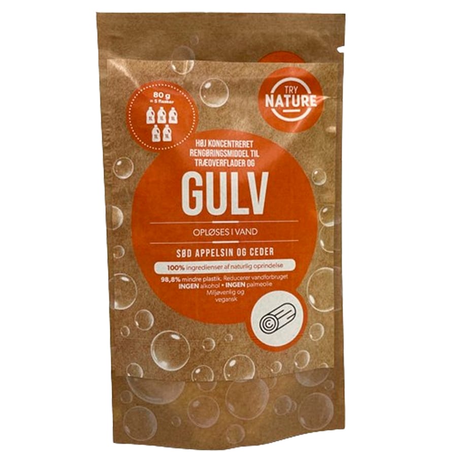 Try Nature Universal Gulvvask (pulver) Sød Appelsin & Ceder 100 g