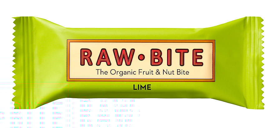 Rawbite Frugt- og nøddebar Glutenfri Ø Lime 50 g