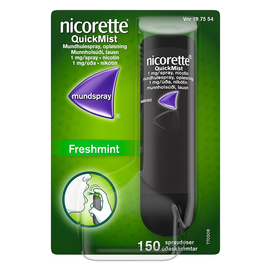 Nicorette® QuickMist 1 mg/spray, mundhulespray, opløsning 1 stk.