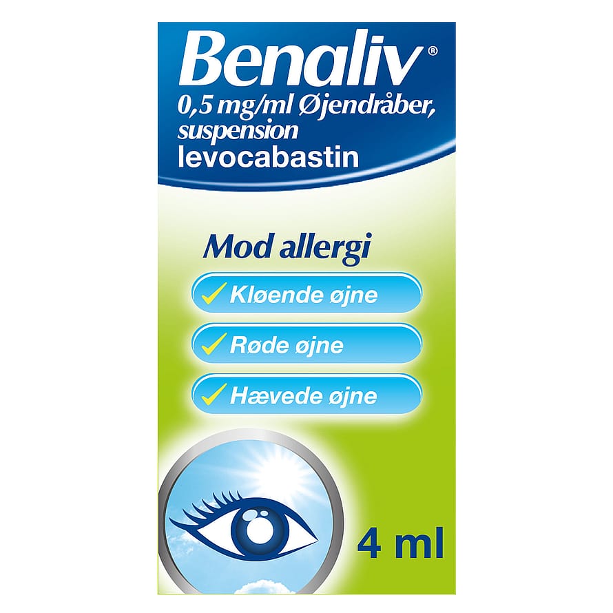 Benaliv 0,5 mg/ml øjendråber, suspension 4 ml