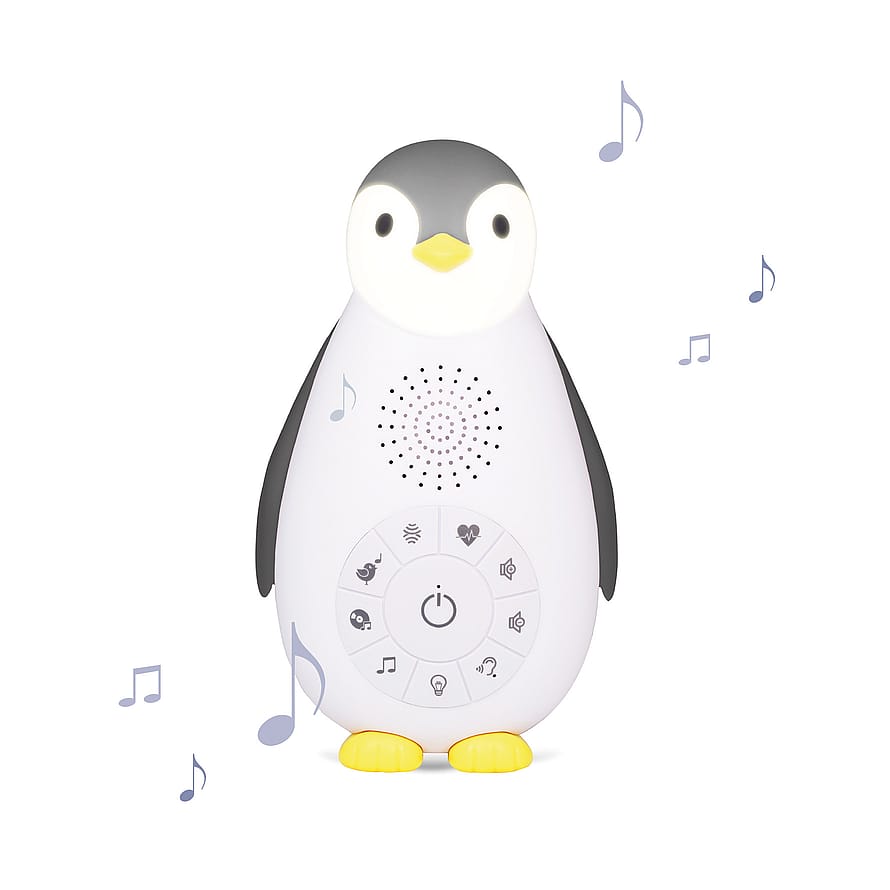 Zazu Zoe the Penguin Sound Machine Grey