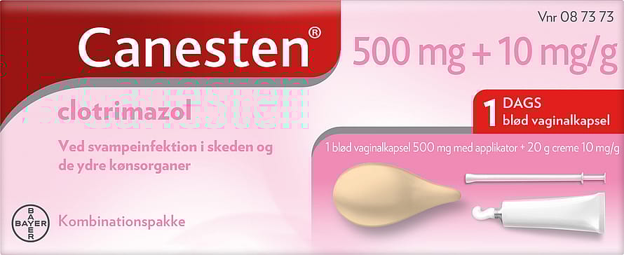 Canesten 500mg OVU 1 +1%CREA DK 20 g