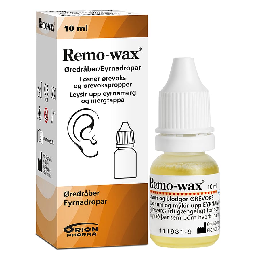 Remo-wax Øredråber u. sprøjte 10 ml